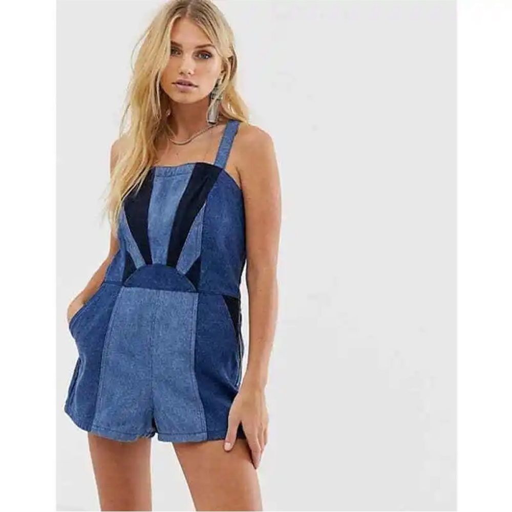 Blank NYC Two-Tone Denim Romper